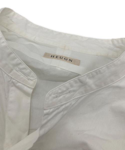 HEUGN（ユーゲン）HEUGN (ユーゲン) バンドカラーシャツ ホワイト サイズ:Ｌの古着・服飾アイテム