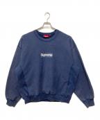 SUPREMEシュプリーム）の古着「25SS Washed Box Logo Crewneck」｜ネイビー