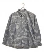 A BATHING APEア ベイシング エイプ）の古着「SOLID CAMO STRIPE RELAXED FIT SHIRT」｜グレー