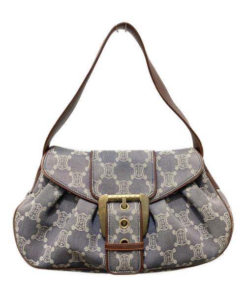 CELINE（セリーヌ）CELINE (セリーヌ) パリマカダム デニム セミショルダーバッグ インディゴの古着・服飾アイテム