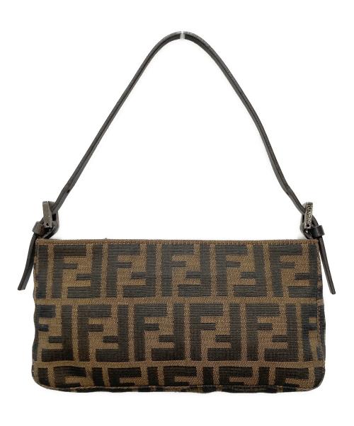 FENDI（フェンディ）FENDI (フェンディ) ズッカ柄ポーチハンドバッグ ブラウンの古着・服飾アイテム