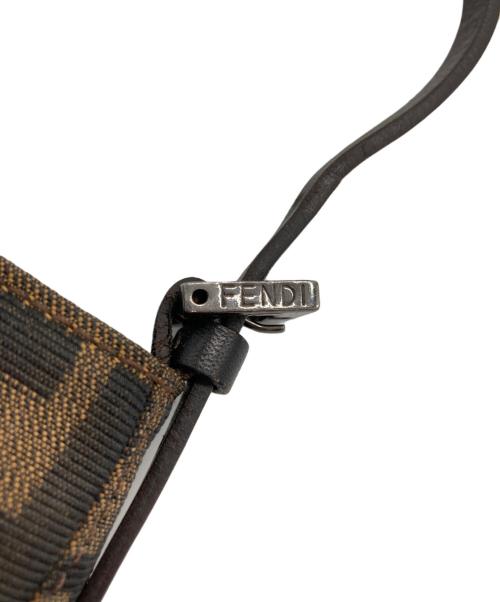 FENDI（フェンディ）FENDI (フェンディ) ズッカ柄ポーチハンドバッグ ブラウンの古着・服飾アイテム