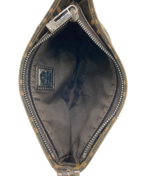 FENDI（フェンディ）FENDI (フェンディ) ズッカ柄ポーチハンドバッグ ブラウンの古着・服飾アイテム