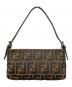 FENDI (フェンディ) ズッカ柄ポーチハンドバッグ ブラウン：30000円