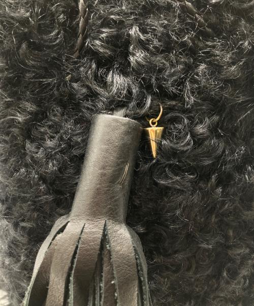 wendy nichol（ウェンディー ニコル）wendy nichol (ウェンディー ニコル) ファー巾着バッグ ブラックの古着・服飾アイテム