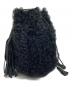 wendy nichol (ウェンディー ニコル) ファー巾着バッグ ブラック：17000円