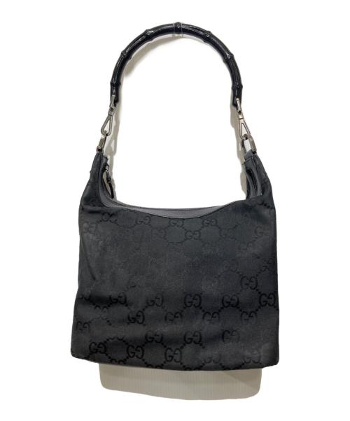 GUCCI（グッチ）GUCCI (グッチ) バンブーハンドルハンドバッグ ブラックの古着・服飾アイテム