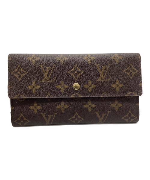 LOUIS VUITTON（ルイ ヴィトン）LOUIS VUITTON (ルイ ヴィトン) モノグラム ポルト トレゾールインターナショナル 長財布 3つ折り ブラウンの古着・服飾アイテム