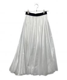 Loulou Willoughby（ルルウィルビー）の古着「サーキュラープリーツスカート」｜ホワイト