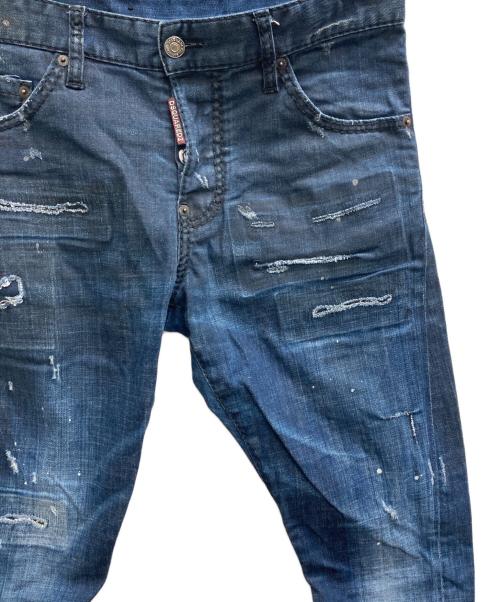 DSQUARED2（ディースクエアード）DSQUARED2 (ディースクエアード) Sexy Twist  Damaged Jean インディゴ サイズ:44の古着・服飾アイテム