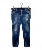DSQUARED2ディースクエアード）の古着「Jennifer Cropped Jean」｜インディゴ