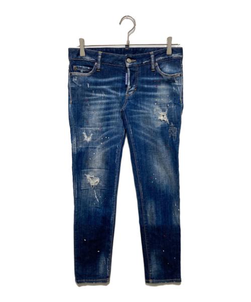 DSQUARED2（ディースクエアード）DSQUARED2 (ディースクエアード) Jennifer Cropped Jean インディゴ サイズ:38の古着・服飾アイテム