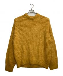 MAISON SPECIAL（メゾンスペシャル）の古着「モヘヤプライムオーバークルーネックニットプルオーバー」｜イエロー
