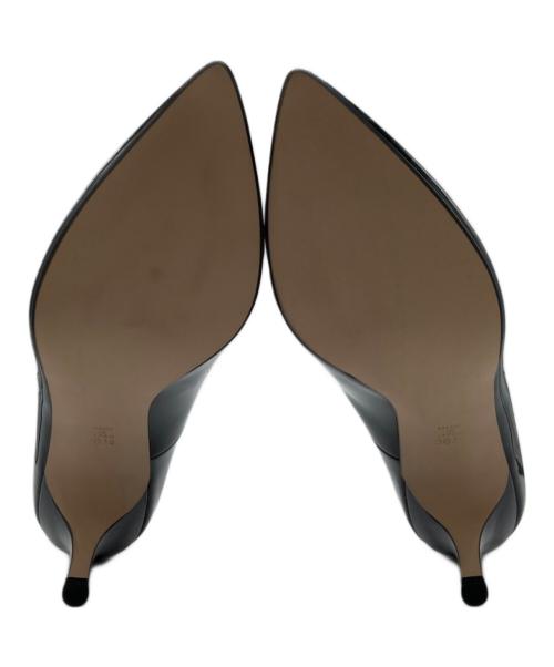 ESTNATION（エストネーション）ESTNATION (エストネーション) エナメルヒールパンプス ブラック サイズ:36 1/2の古着・服飾アイテム