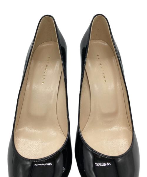 ESTNATION（エストネーション）ESTNATION (エストネーション) エナメルヒールパンプス ブラック サイズ:36 1/2の古着・服飾アイテム