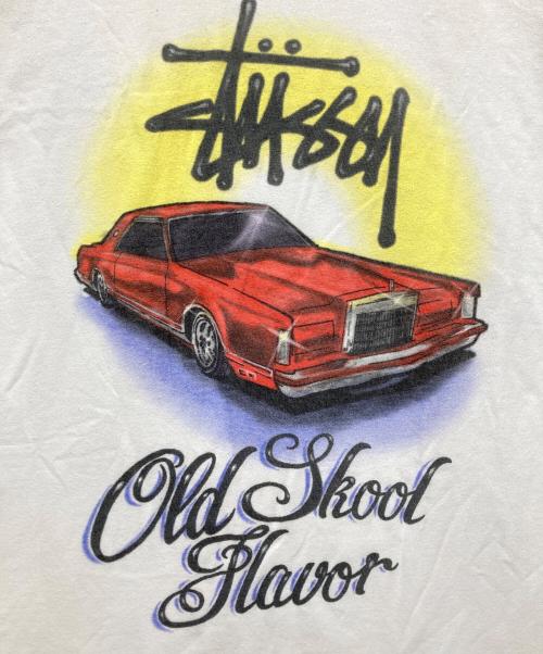 stussy（ステューシー）stussy (ステューシー) Old Skool Flavor Tee / プリントTシャツ ホワイト サイズ:XLの古着・服飾アイテム