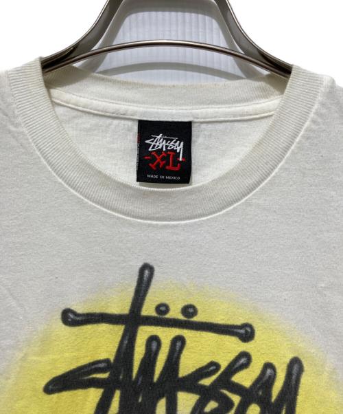 stussy（ステューシー）stussy (ステューシー) Old Skool Flavor Tee / プリントTシャツ ホワイト サイズ:XLの古着・服飾アイテム