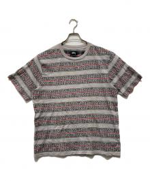 stussy×MTV（ステューシー×エムティービー）の古着「ジャガードロゴテープTシャツ」｜グレー