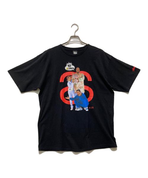 stussy（ステューシー）stussy (ステューシー) MTV (エムティービー) Yo!Raps MC LYTE Tシャツ / コラボTシャツ / プリントTシャツ ブラック サイズ:XLの古着・服飾アイテム