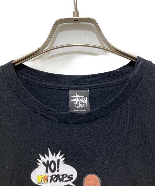 stussy（ステューシー）stussy (ステューシー) MTV (エムティービー) Yo!Raps MC LYTE Tシャツ / コラボTシャツ / プリントTシャツ ブラック サイズ:XLの古着・服飾アイテム