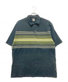 stussy（ステューシー）の古着「ストライプポロシャツ」｜ブラック×グリーン