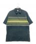stussy（ステューシー）の古着「ストライプポロシャツ」｜ブラック×グリーン