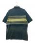 stussy (ステューシー) ストライプポロシャツ ブラック×グリーン サイズ:XL：6000円