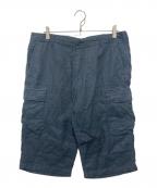 stussyステューシー）の古着「リネンハーフパンツ」｜ネイビー