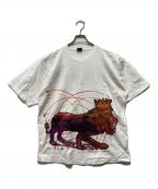 stussyステューシー）の古着「ドローイングライオンTシャツ」｜ホワイト