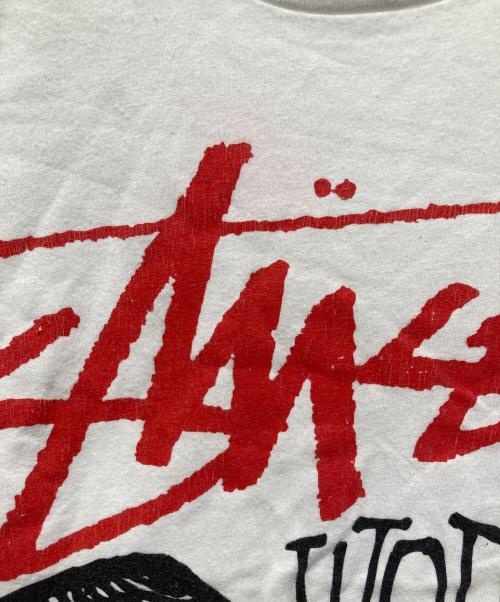 stussy（ステューシー）stussy (ステューシー) スカルヘッドTシャツ ホワイト サイズ:XLの古着・服飾アイテム