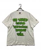 stussyステューシー）の古着「レタリングTシャツ / プリントTシャツ / THE WORLD FAMOUS INTERNATIONAL STUSSY TRIBE」｜ホワイト