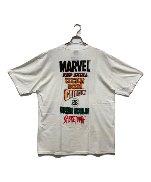 stussy（ステューシー）stussy (ステューシー) MARVEL (マーベル) コミックタイトルTシャツ / プリントTシャツ ホワイト サイズ:XLの古着・服飾アイテム