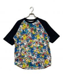 stussy（ステューシー）の古着「ラグランキャラクターTシャツ」｜ブラック