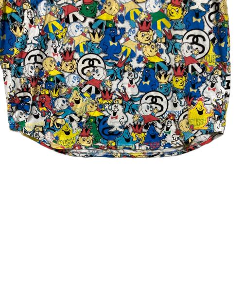 stussy（ステューシー）stussy (ステューシー) ラグランキャラクターTシャツ ブラック サイズ:XLの古着・服飾アイテム
