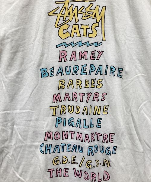 stussy（ステューシー）stussy (ステューシー) ED BANGER RECORDS Cats Tシャツ ホワイト サイズ:XLの古着・服飾アイテム
