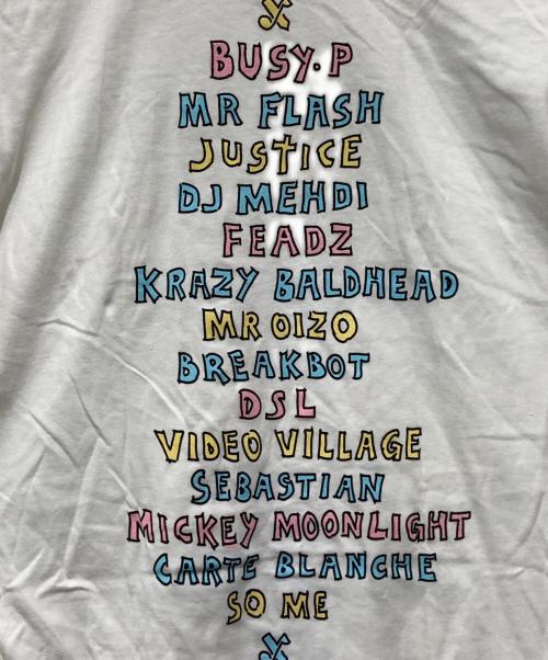 stussy（ステューシー）stussy (ステューシー) ED BANGER RECORDS Cats Tシャツ ホワイト サイズ:XLの古着・服飾アイテム