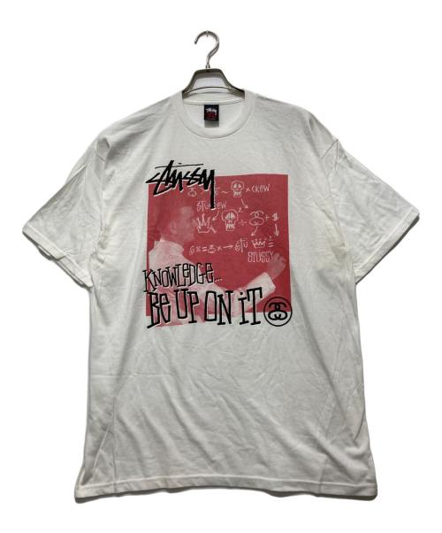 stussy（ステューシー）stussy (ステューシー) KNOWLEDGE フォトTシャツ / プリントTシャツ ホワイト サイズ:XLの古着・服飾アイテム
