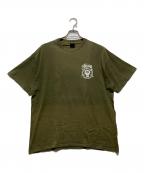 stussyステューシー）の古着「スカルプリントTシャツ / プリントTシャツ」｜グリーン