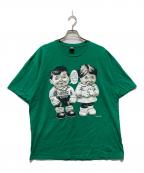stussy×POUNDステューシー×パウンド）の古着「キッズTシャツ」｜グリーン