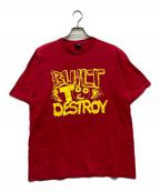 stussy×ERIC ELMSステューシー×エリックエルムズ）の古着「BUILT TO DESTORY Tシャツ」｜レッド
