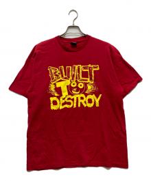 stussy×ERIC ELMS（ステューシー×エリックエルムズ）の古着「BUILT TO DESTORY Tシャツ」｜レッド