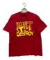 stussy（ステューシー）の古着「BUILT TO DESTORY Tシャツ」｜レッド