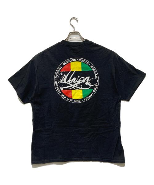 stussy（ステューシー）stussy (ステューシー) UNION (ユニオン) ラスタロゴTシャツ ブラック サイズ:XLの古着・服飾アイテム