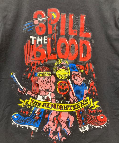 stussy（ステューシー）stussy (ステューシー) SPILL THE BLOOD プリントTシャツ ブラック サイズ:XLの古着・服飾アイテム