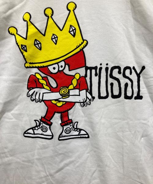 stussy（ステューシー）stussy (ステューシー) スペルキャラクターTシャツ ホワイト サイズ:XLの古着・服飾アイテム