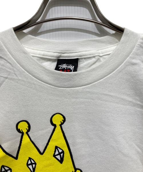 stussy（ステューシー）stussy (ステューシー) スペルキャラクターTシャツ ホワイト サイズ:XLの古着・服飾アイテム