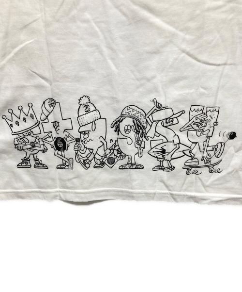 stussy（ステューシー）stussy (ステューシー) スペルキャラクターTシャツ ホワイト サイズ:XLの古着・服飾アイテム