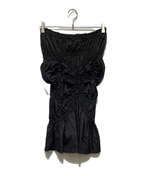 ISSEY MIYAKE（イッセイミヤケ）ISSEY MIYAKE (イッセイミヤケ) アシンメトリーギャザースカート ブラック サイズ:2の古着・服飾アイテム