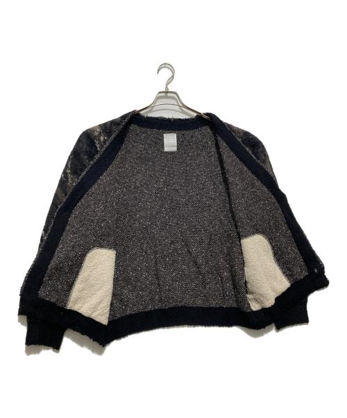 FACCIES（ファッチーズ）FACCIES (ファッチーズ) Marble pt shaggy cardigan マーブルプリントシャギーカーディガン ブラウン サイズ:2の古着・服飾アイテム