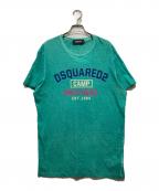 DSQUARED2ディースクエアード）の古着「染加工 Tシャツ」｜グリーン